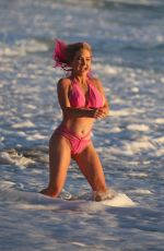 NIKKI LUND in Bikini on the Set of a Photoshoot in Malibu 03/06/2018