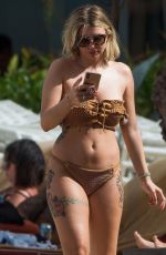 OLIVIA BUCKLAND in Bikini on the Beach in Barbados 03/16/2018