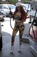 PHOEBE PRICE at a Gas Station in Beverly Hills 03/23/2018