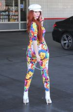 PHOEBE PRICE at a Gas Station in Beverly Hills 03/23/2018