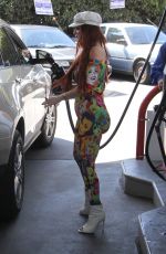 PHOEBE PRICE at a Gas Station in Beverly Hills 03/23/2018