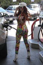 PHOEBE PRICE at a Gas Station in Beverly Hills 03/23/2018
