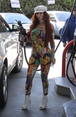 PHOEBE PRICE at a Gas Station in Beverly Hills 03/23/2018