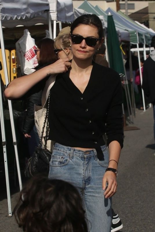 PHOEBE TONKIN at Farmers Market in Studio City 03/18/2018
