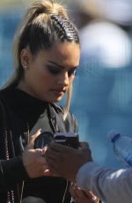 PIA TOSCANO Sings National Anthem at Dodgers Game in Los Angeles 03/29/2018