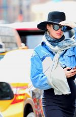 Pregnant CANDICE SWANEPOEL Out in New York 03/16/2018