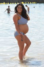 Pregnant CASEY BATCHELOR in Biikini at a Beach in Tenerife 03/15/2018