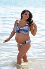 Pregnant CASEY BATCHELOR in Biikini at a Beach in Tenerife 03/15/2018