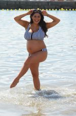 Pregnant CASEY BATCHELOR in Biikini at a Beach in Tenerife 03/15/2018