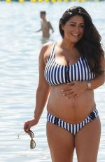 Pregnant CASEY BATCHELOR in Biikini at a Beach in Tenerife 03/15/2018