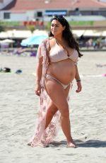 Pregnant CASEY BATCHELOR on the Beach in Tenerife 03/20/2018