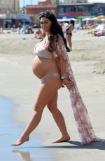 Pregnant CASEY BATCHELOR on the Beach in Tenerife 03/20/2018