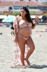 Pregnant CASEY BATCHELOR on the Beach in Tenerife 03/20/2018