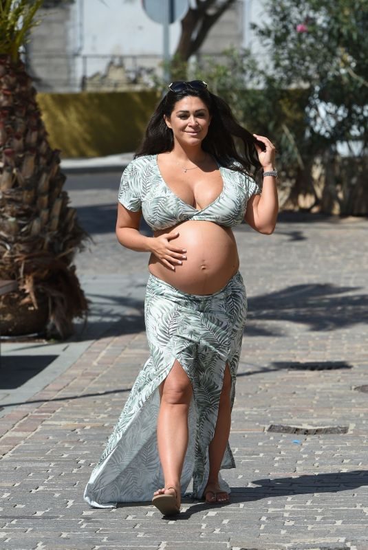Pregnant CASEY BATCHELOR Out in Tenerife 03/16/2018