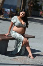 Pregnant CASEY BATCHELOR Out in Tenerife 03/16/2018