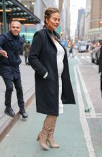 Pregnant CHRISSY TEIGEN Out in New York 03/27/2018