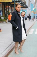 Pregnant CHRISSY TEIGEN Out in New York 03/27/2018