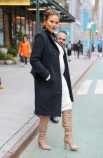 Pregnant CHRISSY TEIGEN Out in New York 03/27/2018