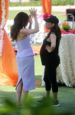 Pregnant EVA LONGORIA and ROSELYN SANCHEZ on the Set of Eva