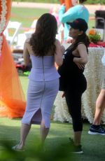 Pregnant EVA LONGORIA and ROSELYN SANCHEZ on the Set of Eva
