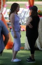 Pregnant EVA LONGORIA and ROSELYN SANCHEZ on the Set of Eva