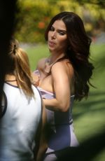 Pregnant EVA LONGORIA and ROSELYN SANCHEZ on the Set of Eva