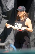 Pregnant EVA LONGORIA and ROSELYN SANCHEZ on the Set of Eva