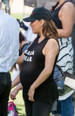 Pregnant EVA LONGORIA on the Set of Grand Hotel in Miami 03/19/2018
