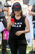 Pregnant EVA LONGORIA on the Set of Grand Hotel in Miami 03/19/2018
