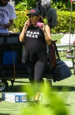Pregnant EVA LONGORIA on the Set of Grand Hotel in Miami 03/19/2018