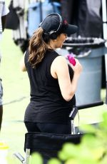 Pregnant EVA LONGORIA on the Set of Grand Hotel in Miami 03/19/2018