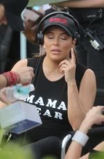 Pregnant EVA LONGORIA on the Set of Grand Hotel in Miami 03/19/2018
