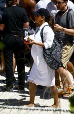 Pregnant EVA LONGORIA Out and About in Miami 03/26/2018