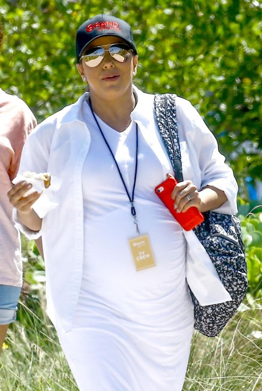 Pregnant EVA LONGORIA Out and About in Miami 03/26/2018