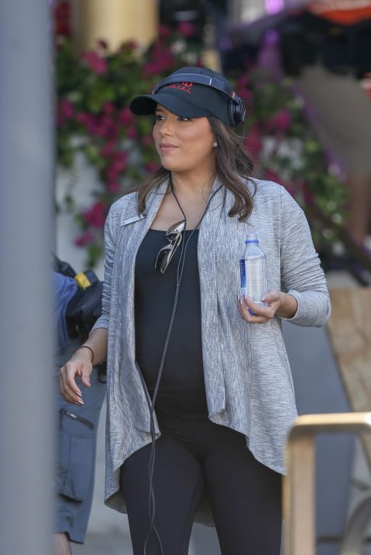 Pregnant EVA LONGORIA Out in Miami 03/17/2018