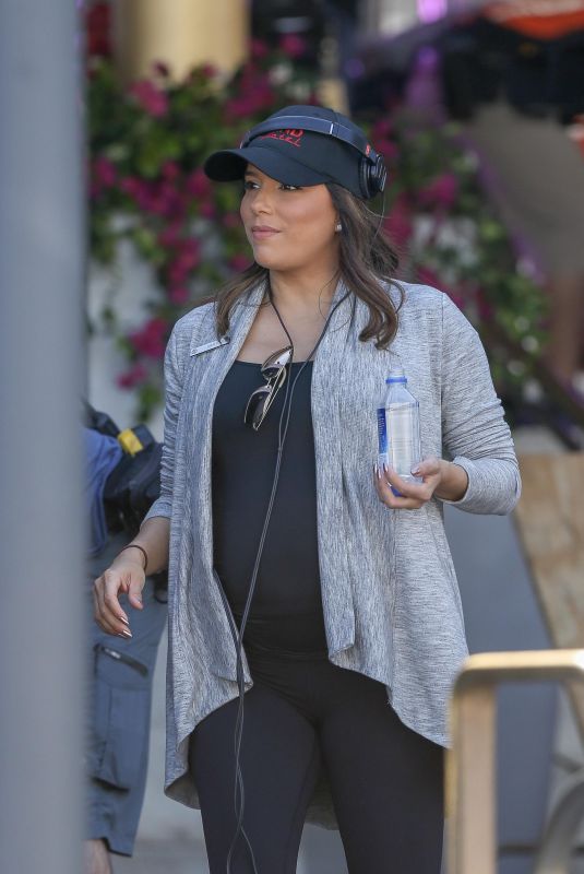 Pregnant EVA LONGORIA Out in Miami 03/17/2018