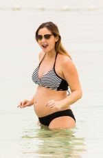 Pregnant JACQUELINE JOSSA in Bikini at a Beach in Dubai 03/02/2018