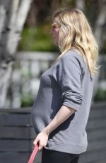 Pregnant KIRSTEN DUNST Out with Her Dog in Los Angeles 03/24/2018