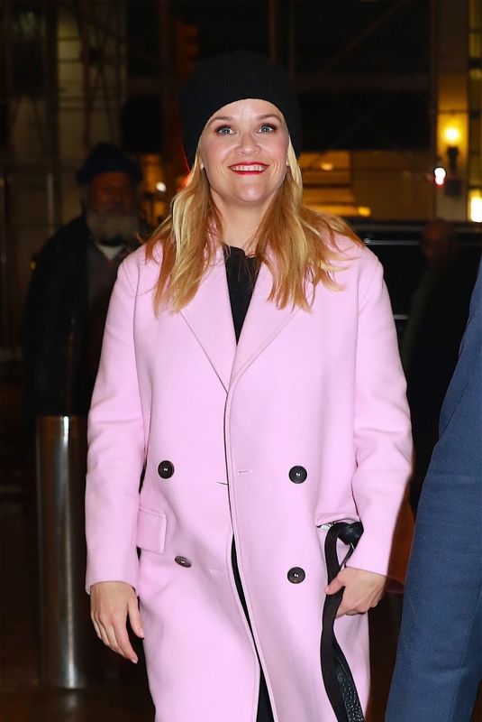 REESE WITHERSPOON Leaves Her Hotel in New York 03/08/2018