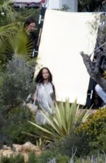 RIHANNA on the Set of a Photoshoot in Ibiza 03/21/2018