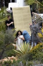 RIHANNA on the Set of a Photoshoot in Ibiza 03/21/2018