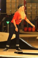 RITA ORA Night Out at Shatto 39 Lanes in Los Angeles 03/21/2018