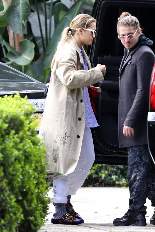 RITA ORA Visits a Friend in Westwood 03/16/2018