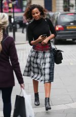 ROCHELLE HUMES Arrives at Heart Radio in London 03/10/2018