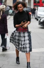 ROCHELLE HUMES Arrives at Heart Radio in London 03/10/2018