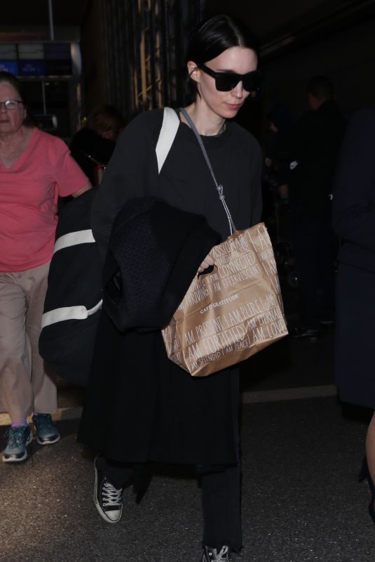 ROONEY MARA at LAX Airport in Los Angeles 03/05/2018