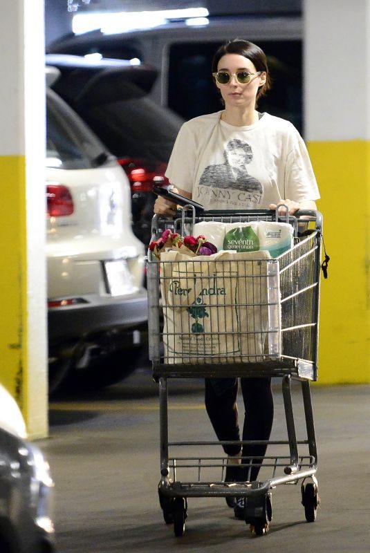 ROONEY MARA Shopping at a Health Food Store in Los Angeles 03/29/2018