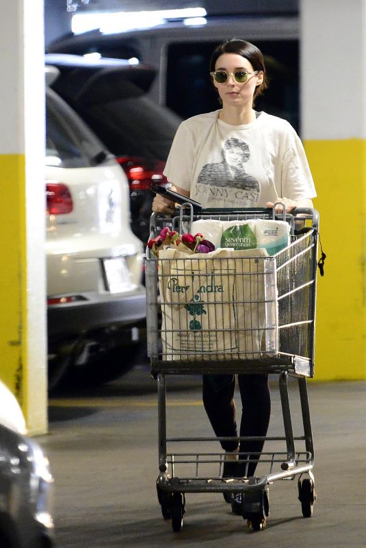 ROONEY MARA Shopping at a Health Food Store in Los Angeles 03/29/2018