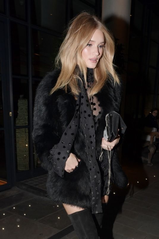 ROSIE HUNTINGTON-WHITELEY at Loulou’s in London 03/14/2018