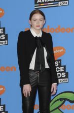SADIE SINK at 2018 Kids’ Choice Awards in Inglewood 03/24/2018